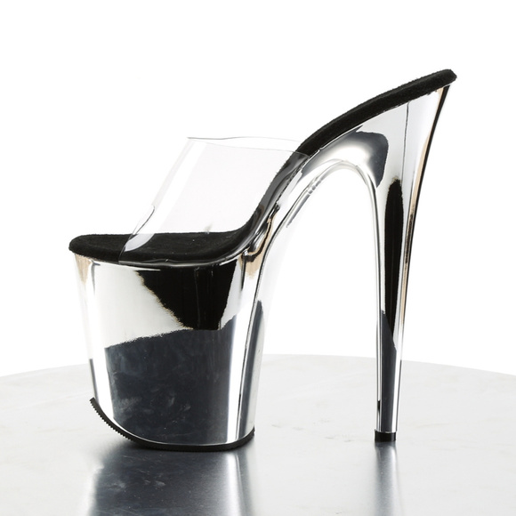 Transparent Chrome High Heel Shoes - Picture 4 of 4